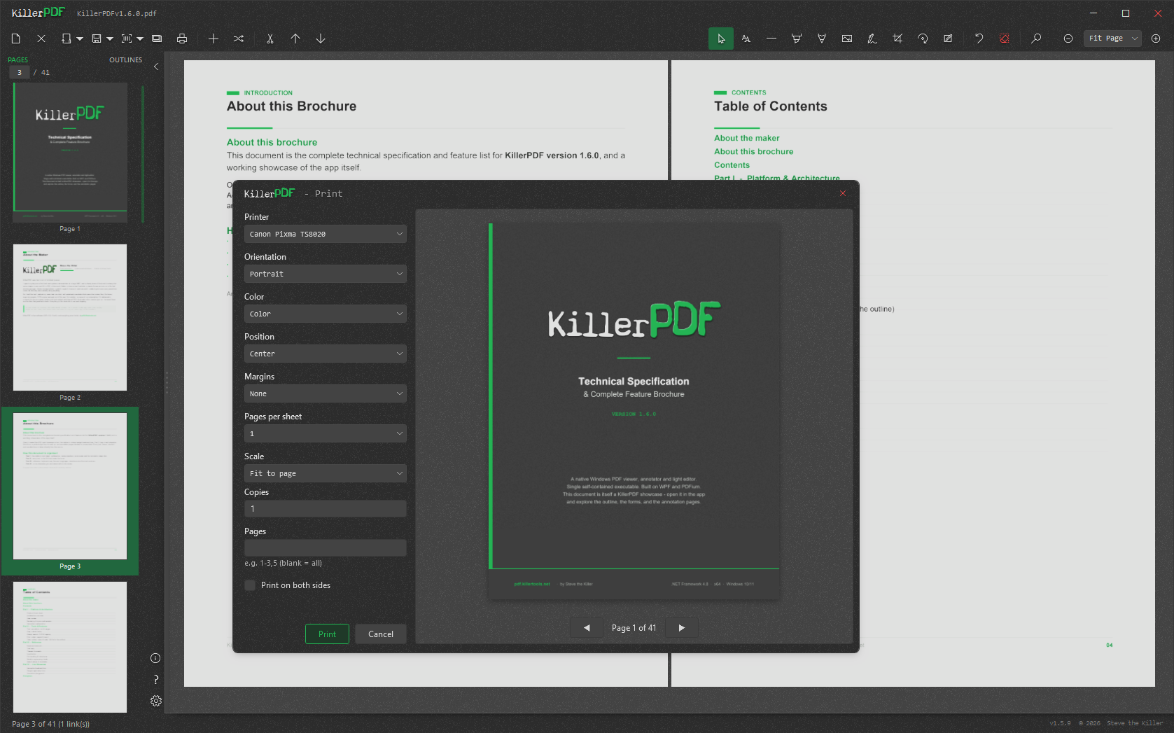 KillerPDF là gì? Trình chỉnh sửa PDF miễn phí, chạy local trên Windows Giao diện KillerPDF trên Windows