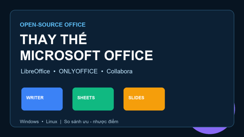 Phần mềm mã nguồn mở thay Microsoft Office: LibreOffice, ONLYOFFICE và lựa chọn tốt nhất cho Windows/Linux So sánh các bộ Office mã nguồn mở thay Microsoft Office