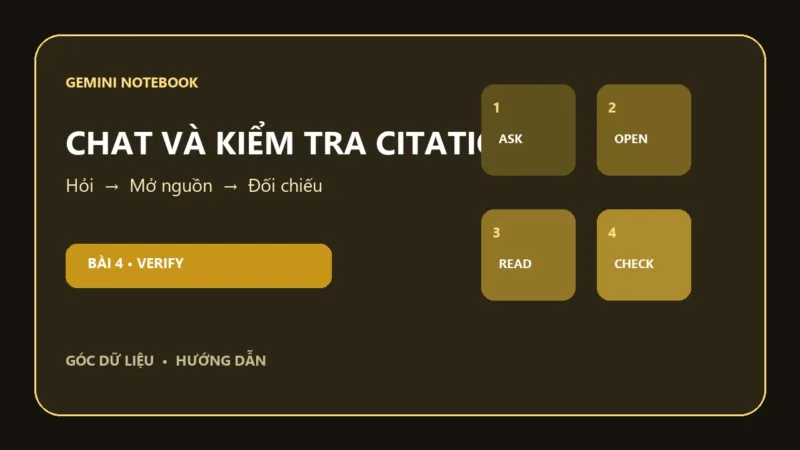 Quy trình hỏi đáp, mở nguồn và kiểm tra citation trong Gemini Notebook