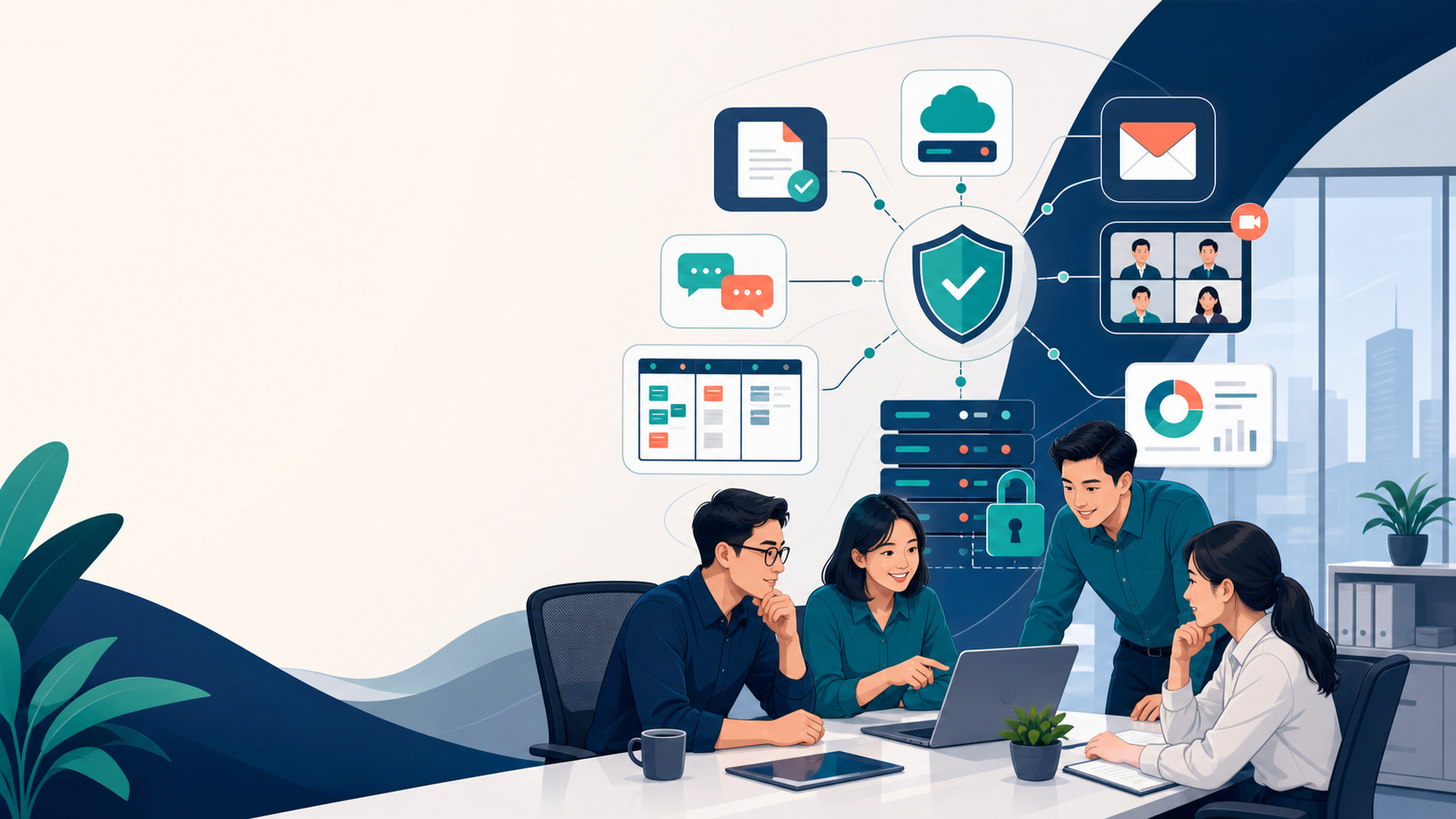 Minh họa hệ sinh thái phần mềm mã nguồn mở cho doanh nghiệp SME Việt Nam
