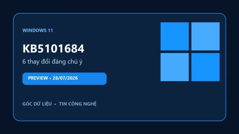 Windows 11 KB5101684 Preview với sáu thay đổi đáng chú ý